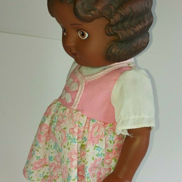 DAISY KINGDOM PANSY DOLL African American 1991 Dark Skin dress shoes 17" Ex Con - Picture 4 of 12